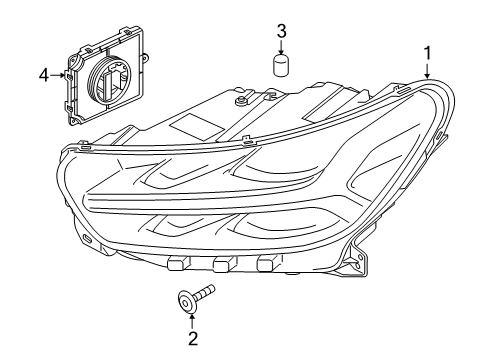 2021 Volvo XC40 Recharge Headlamp Components