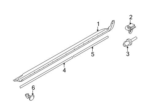 2002 Volvo V70 Exterior Trim - Pillars, Rocker & Floor
