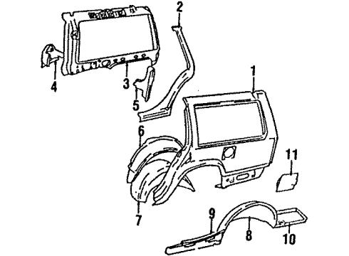 1988 Volvo 740 Quarter Panel & Components