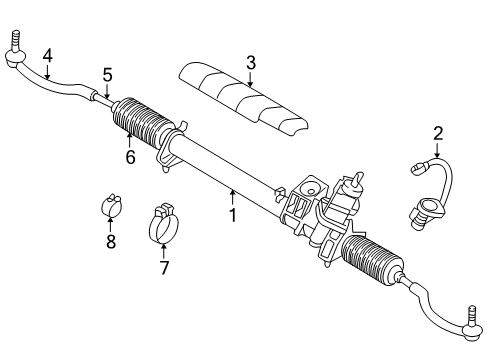 2007 Volvo S60 Tie Rod Boot Diagram for 272418