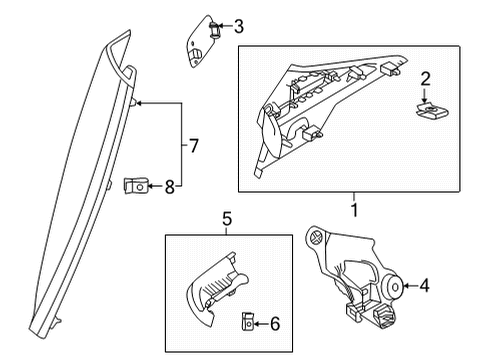 2023 Volvo C40 Recharge Interior Trim - Quarter Panels