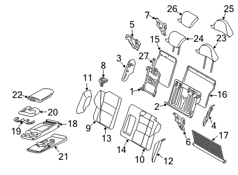2009 Volvo S40 Rear Seat Components