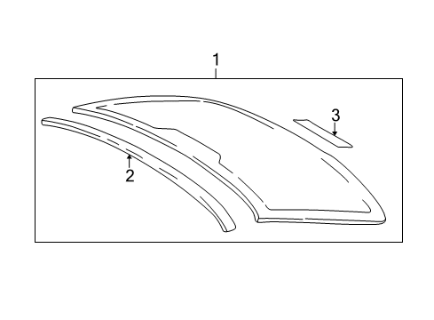 2003 Volvo S80 Back Glass, Reveal Moldings