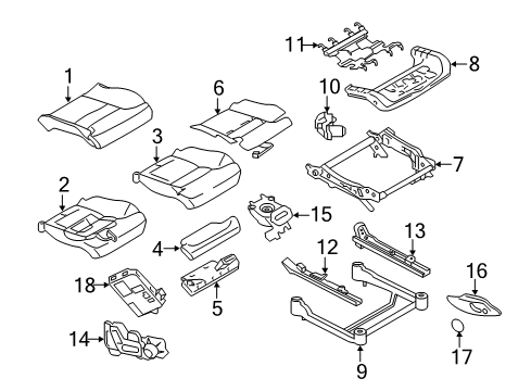 2019 Volvo XC90 Front Seat Components