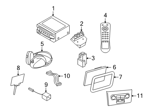 2009 Volvo S80 Entertainment System Components
