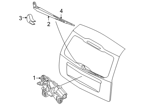 2009 Volvo V50 Lift Gate - Wiper & Washer Components