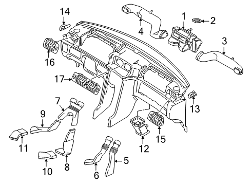 2003 Volvo C70 Ducts