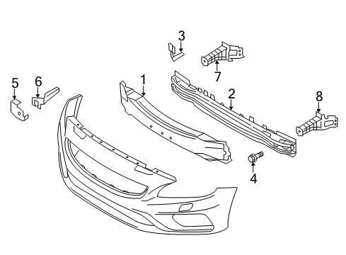 2016 Volvo S60 Front Bracket, Driver Side Diagram for 31349722
