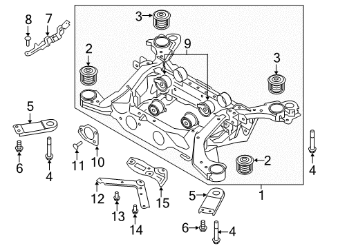 2018 Volvo XC60 Suspension Mounting - Rear