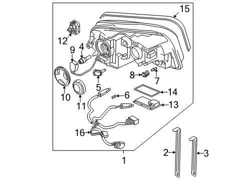 2006 Volvo XC90 Headlamps, Headlamp Washers/Wipers