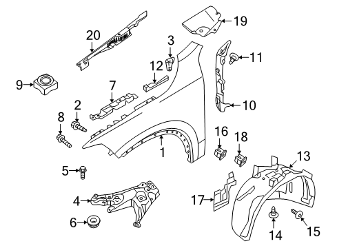 2019 Volvo S60 Fender & Components