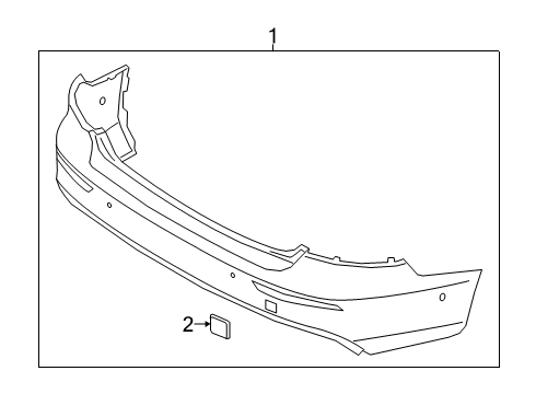 2019 Volvo S60 Rear Bumper & Components Diagram 6