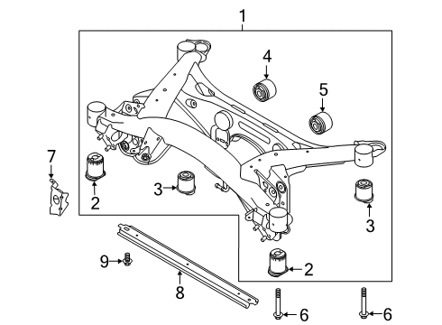 2022 Volvo XC40 Suspension Crossmember Mount Bolt Diagram for 30746544