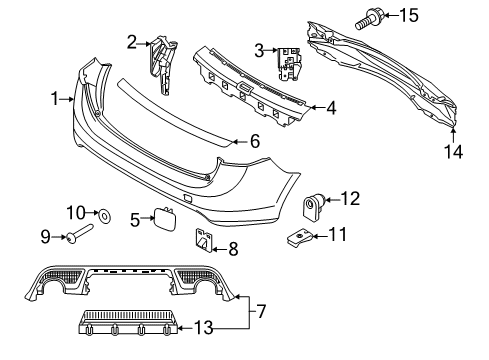 2016 Volvo V60 Rear Bumper