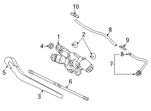 2018 Volvo V90 Cross Country Lift Gate - Wiper & Washer Components