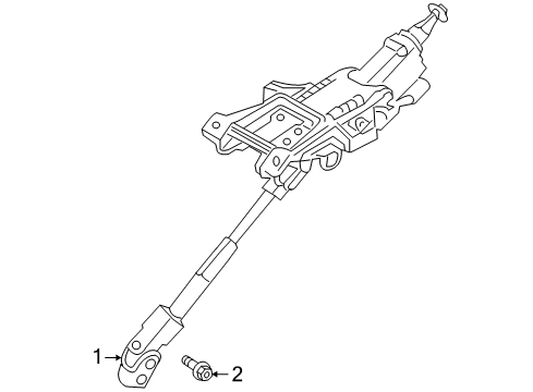 2013 Volvo C30 Steering Column & Wheel, Steering Gear & Linkage