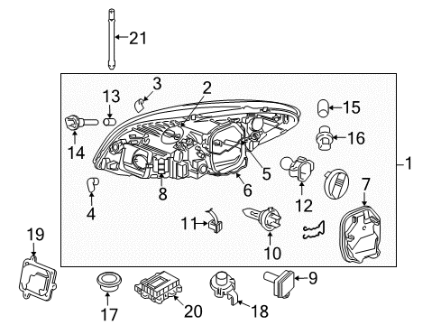 2011 Volvo C70 Headlamps, Headlamp Washers/Wipers