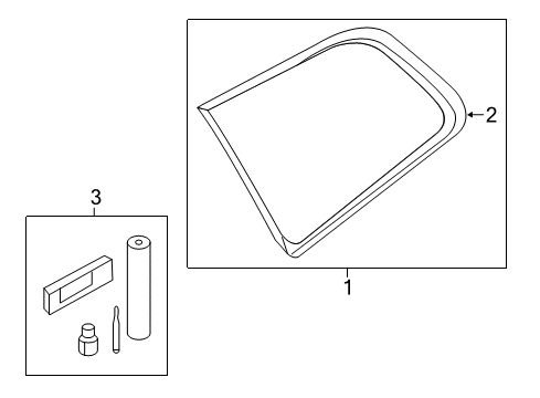 2019 Volvo XC90 Quarter Panel - Glass & Hardware
