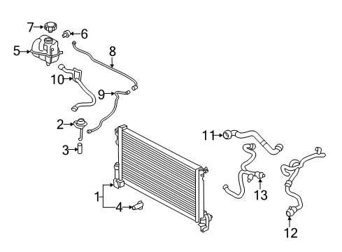 2021 Volvo XC60 Radiator & Components Diagram 2
