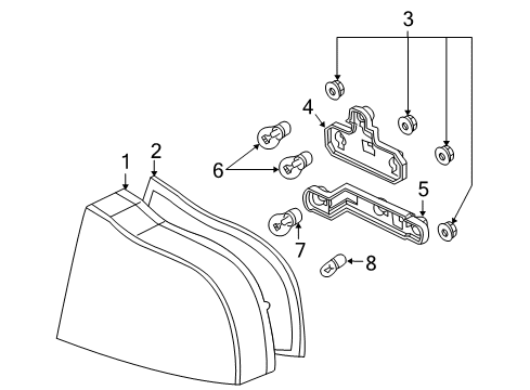 2003 Volvo S80 Tail Lamps