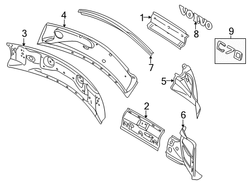 2003 Volvo C70 Rear Body, Exterior Trim