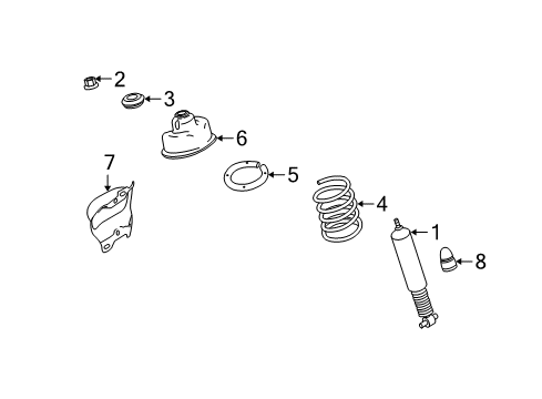 2005 Volvo XC90 Shocks & Components - Rear Diagram 1