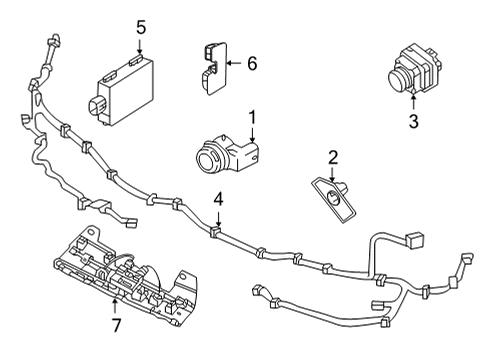2021 Volvo V90 Cross Country Electrical Components - Rear Bumper