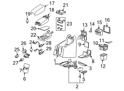 2007 Volvo XC90 Cup Holder Diagram for 30766139