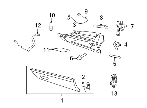 2009 Volvo V70 Glove Box