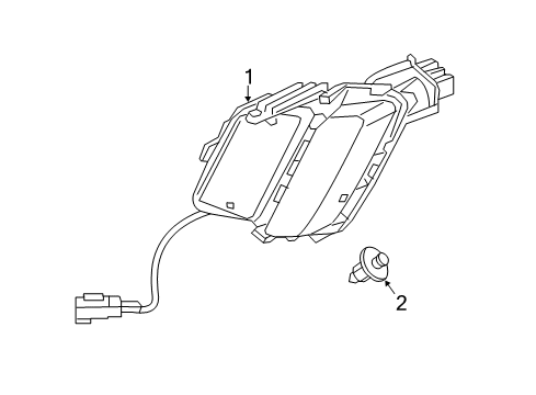 2016 Volvo XC60 Parking Lamp, Passenger Side Diagram for 31420394