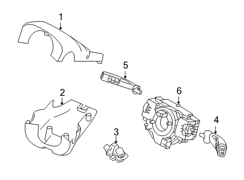 2009 Volvo S40 Shroud, Switches & Levers