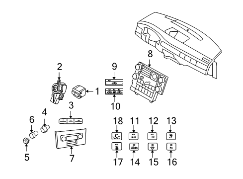 2015 Volvo XC70 A/C & Heater Control Units