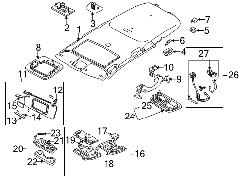 2006 Volvo XC70 Interior Trim - Roof