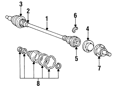 1993 Volvo 940 Drive Axles - Rear