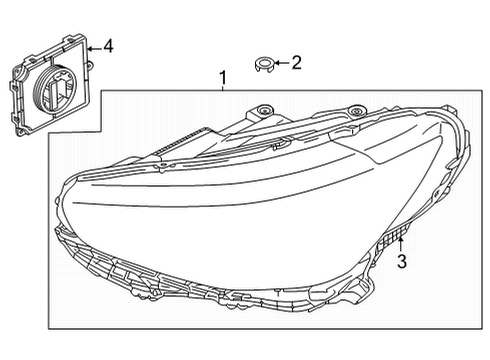 2023 Volvo C40 Recharge Headlamp Components