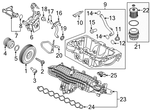 2022 Volvo XC90 Oil Tube Diagram for 31258024