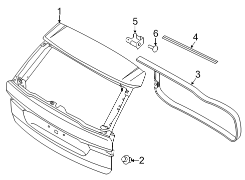 2022 Volvo XC60 Lift Gate, Rear Diagram for 31420453