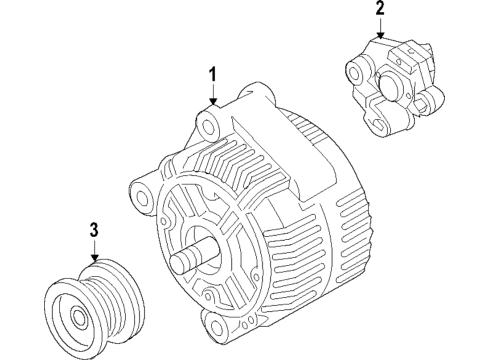 2016 Volvo V60 Alternator Diagram for 36012618