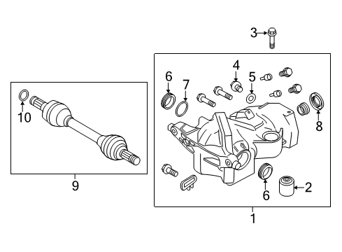 2009 Volvo S40 Rear Axle, Rear Axle Shafts & Joints