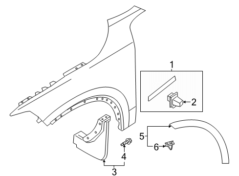 2018 Volvo V90 Cross Country Exterior Trim - Fender