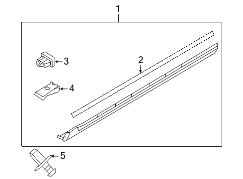 2009 Volvo V50 Exterior Trim - Pillars, Rocker & Floor