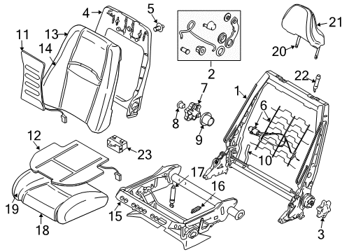 2004 Volvo XC90 Front Seat Components