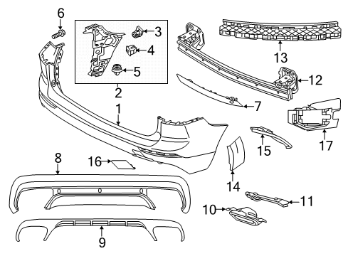 2018 Volvo XC60 Bumper Cover Diagram for 39847266