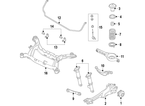 2018 Volvo S60 Suspension Crossmember Diagram for 31476643