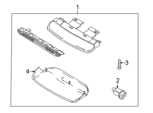 2000 Volvo S40 High Mount Lamps