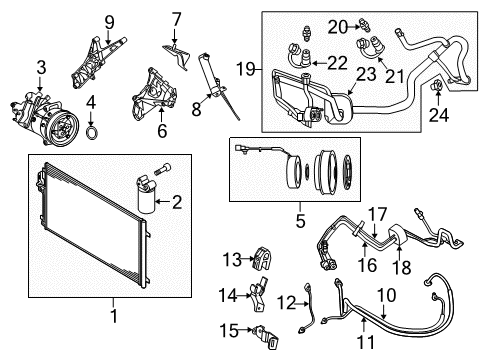 2013 Volvo XC60 Clutch & Pulley Diagram for 31267973
