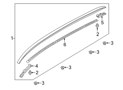 2021 Volvo XC40 Recharge Exterior Trim - Roof Diagram 2