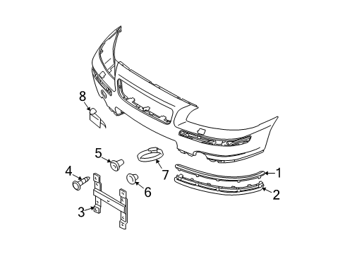 2008 Volvo S60 Exterior Trim - Front Bumper