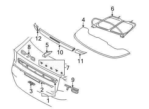 2011 Volvo C70 Exterior Trim - Trunk Lid