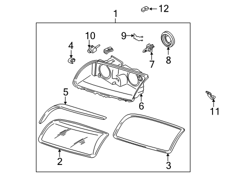 2001 Volvo S80 Headlamps, Headlamp Washers/Wipers